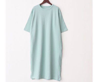 TENERITA（テネリータ）　天竺Ｗガーゼハーフ袖ワンピース