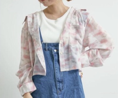 SM2（エスエムツー）　タイダイプリントシアーシャツ