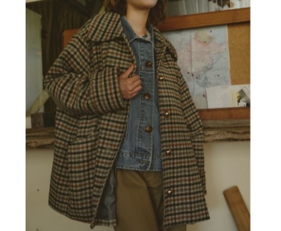 Unitage（ユニテージ）　金釦ミドルコート