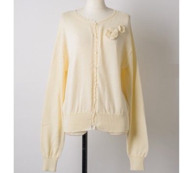 GIUNON（ジウノン）　フラワーニットカーディガン