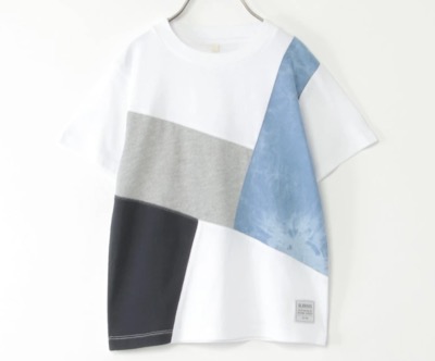 ikka(イッカ) ブリーチデニムブロックスT