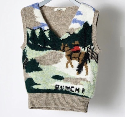 RUMCHE（ラムシェ）　Landscape Knit Vest