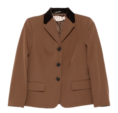 MARNI（マルニ）　ベルベットカラーボタンブレザー