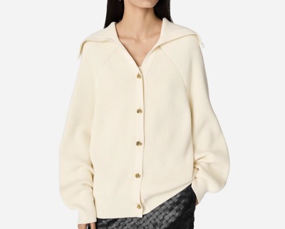 BOTTEGA VENETA（ボッテガヴェネタ）　コットン リブカーディガン