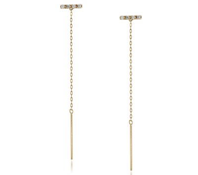 STAR JEWELRY（スタージュエリー）　K10 ピアス DIAMOND SKINNY