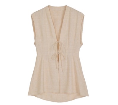 Ameri （アメリ）　LIGHT TWEED WAIST SHAPE TOP