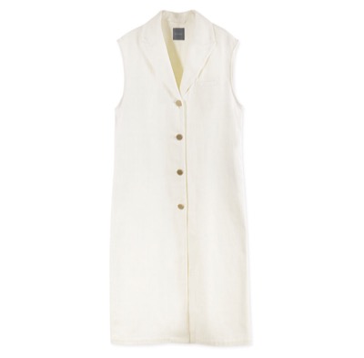 RE SYU RYU　コットンプリペラ織ロングジレ