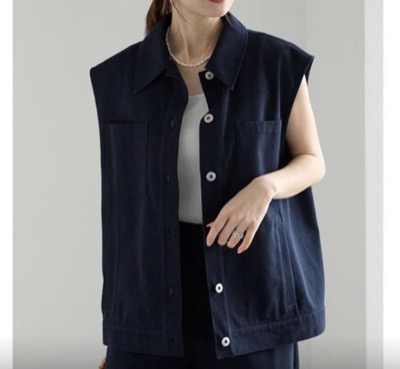 Te chichi（テチチ）　デニムライクジレ