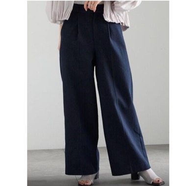 Te chichi（テチチ）　デニムライクワイドパンツ