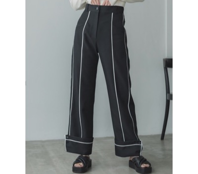 UNITED TOKYO（ユナイテッドトウキョウ）　ラインデザインパンツ-ウォッシャブル