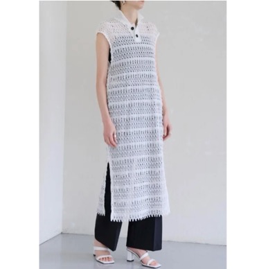 near.nippon（ニアーニッポン）　ループニット ポロワンピース