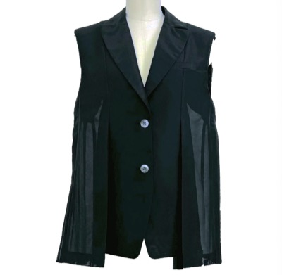 MIDDLA（ミドラ）　DYED ORGANDY NO-SLEEVE JACKET