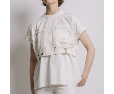 AULA AILA（アウラアイラ）　デニムコンビネーションTシャツ
