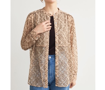 LOUNIE（ルーニィ）　エンブロイダリーチュールブラウス