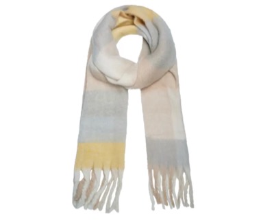 Beauty & More ジル スカーフ – イエロー/グレー