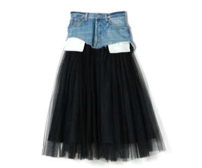 EZUMi(エズミ) リメイクデニムチュールスカート