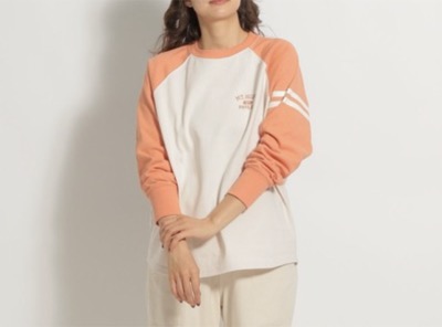 niko and…(ニコアンド) ベースボールラインTシャツ