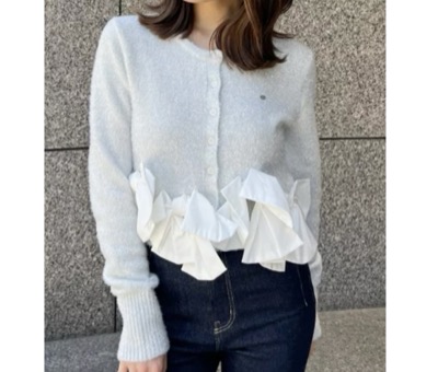 SNIDEL(スナイデル) リボンモチーフカーディガン