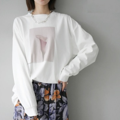 Lumier(リュミエ) フラワーフォトプリントBIGロンT