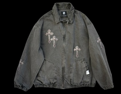 TALKING ABOUT THE ABSTRACTION(トーキングアバウト ジ アブストラクション) 3D CROSS JACKET / BLACK