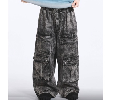 MAISON SPECIAL(メゾンスペシャル) Double Big Pocket Prime-Wide Denim Cargo Pants