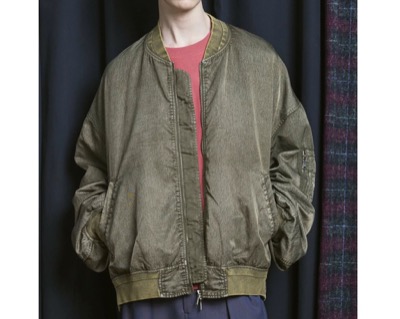 MAISON SPECIAL（メゾンスペシャル）　Prime-Over Vintage Like Nylon MA-1 Bomber Jacket