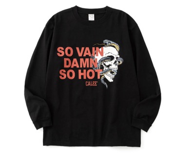 CALEE（キャリー）　SNAKE SKULL LOGO DROP L/S TEE