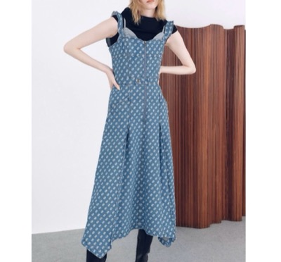 LILY BROWN（リリーブラウン）　コルセットディテールデニムワンピース