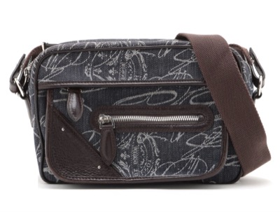 Berluti（ベルルッティ）　カリグラフィ デニム×レザー ショルダーバッグ