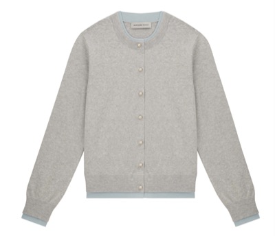 AVENIRETOILE(アベニールエトワール) バイカラーデザインリブニットカーディガン