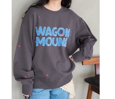 FREAK'S STORE（フリークスストア）　デニム ロゴデイジースウェット / フラワー刺繍 スウェット