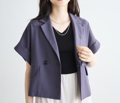 LOUNIE（ルーニィ）　ハーフスリーブジャケット