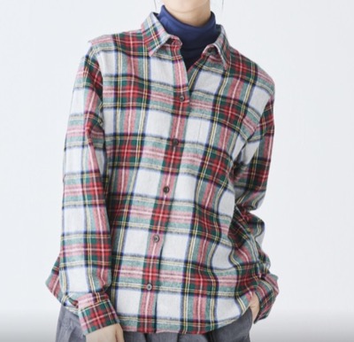 L.L.Bean（エルエルビーン）　ウィメンズ スコッチ・プラッド・フランネル・シャツ