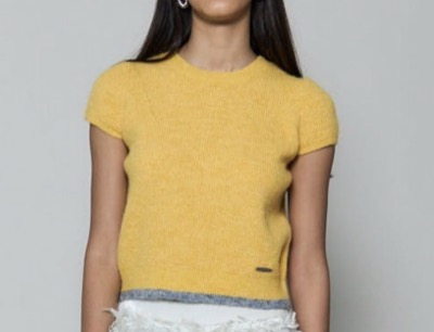 MAISON SPECIAL（メゾンスペシャル）　Cap Sleeve Knit Tops