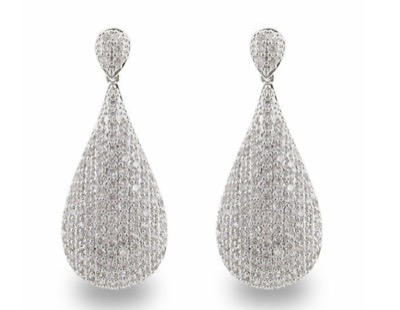 ABISTE（アビステ）　キュービックジルコニアドロップモチーフピアス