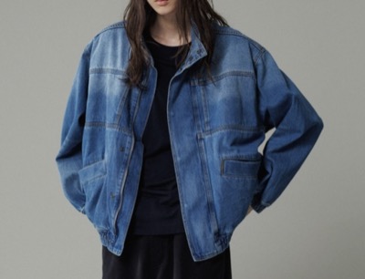 ADAM ET ROPE'（アダムエロペ）　ブリーチデニム ボマージャケット