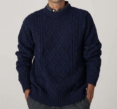 Eddie Bauer（エディー・バウアー）　ケーブル クルーセーター