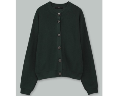 endalence（エンダレンス）　片畦クルーネックカーディガン