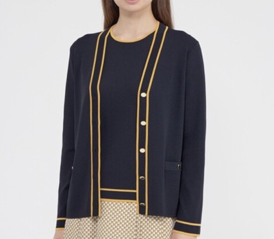 Paul Stuart（ポール・スチュアート）　アセテートストレッチ カーディガン