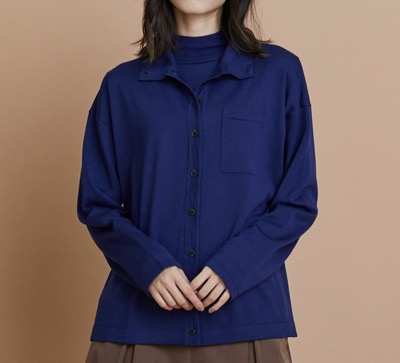 L'EQUIPE（レキップ）　ウール梳毛カーディガン