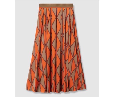 ANAYI（アナイ）　ベルトプリントランダムタック スカート