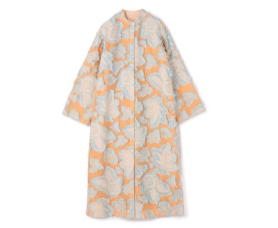 SOULEIADO（ソレイアード）　カットジャカード バンドカラーシャツワンピース