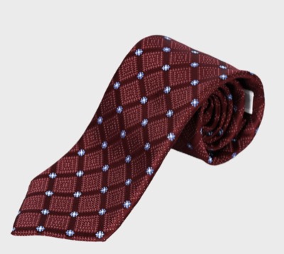 SEIWA(セイワ) KINSHOKUネクタイ チェック小紋・ワイン