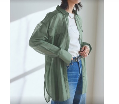 RASW（ラス）　シアーマルチwayシャツ