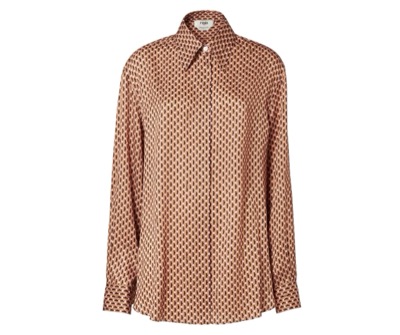 FENDI（フェンディ）　ドットジャカードシルクシャツ