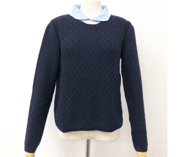 miu miu（ミュウミュウ）　襟付き ミドルゲージニット