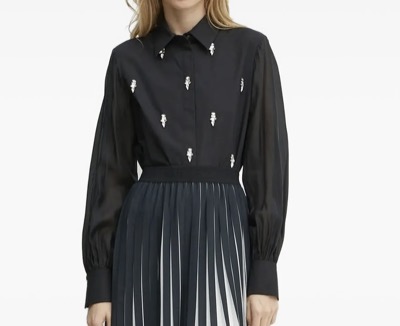 KARL LAGERFELD（カール・ラガーフェルド）　クリスタル装飾シャツ