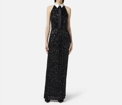 Elisabetta Franchi（エリザベッタ フランキ）　Red Carpet sequin dress with tie