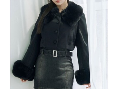 EATME(イートミー) フェイクファーカラーショートジャケット