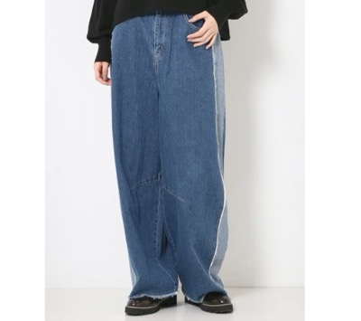 ZAMPA(ザンパ) バレルシルエットラインデニム